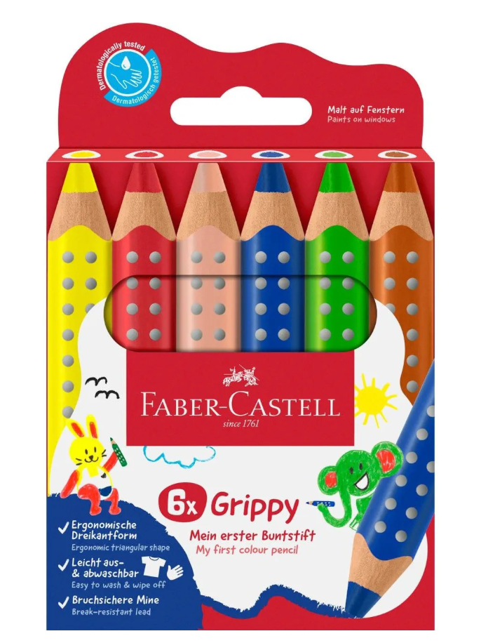 Jumbo Farveblyanter, 6 stk