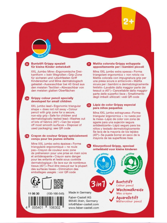 Jumbo Farveblyanter, 6 stk