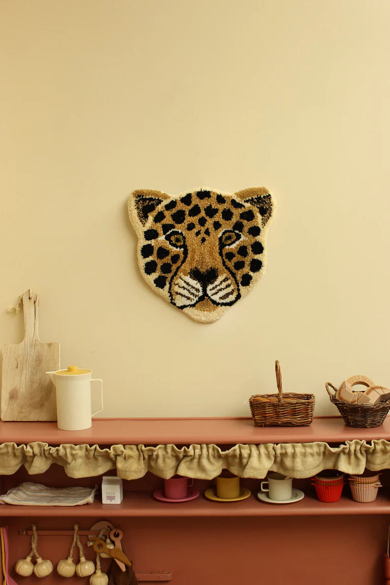 LOONY LEOPARD HEAD RUG