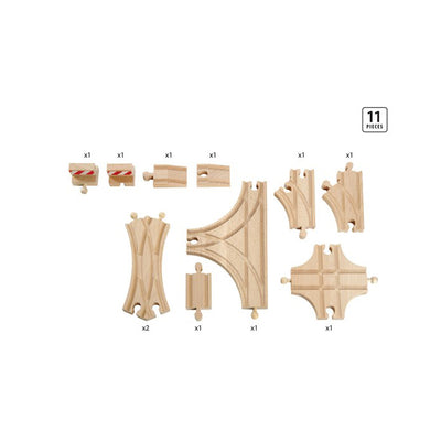 BRIO togbane, udvidet skinnesæt 11 dele