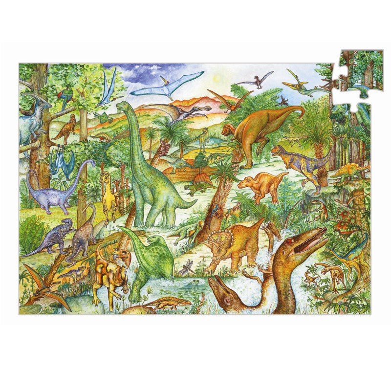 Djeco observationspuslespil, Dinosaur 100 brikker