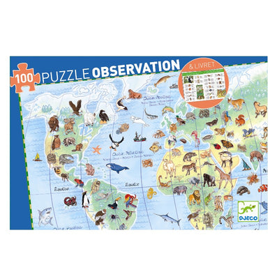Observationspuslespil, Verdens dyr 100 brikker