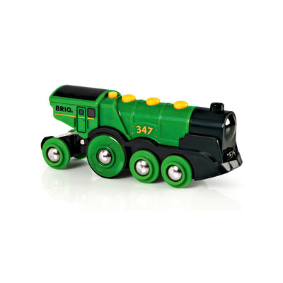 BRIO togbane, grønt batteridrevet lokomotiv