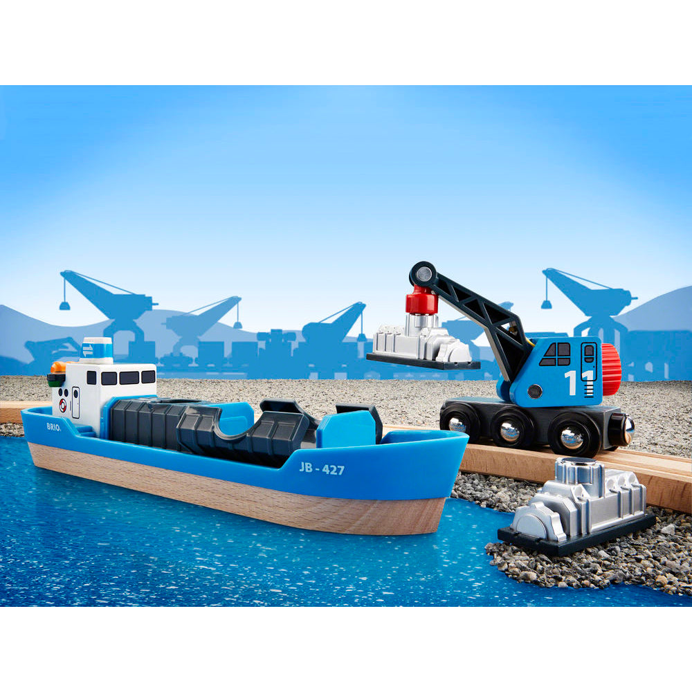 BRIO togbane, containerskib