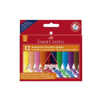 Faber-Castell viskbare jumbo farvekridt, 12 stk