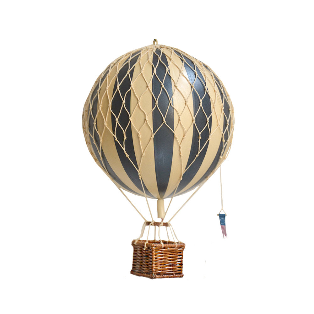 Luftballon, sort, 18 cm