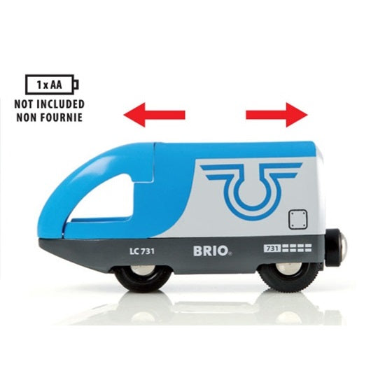 BRIO togbane, batteridrevet tog med fører