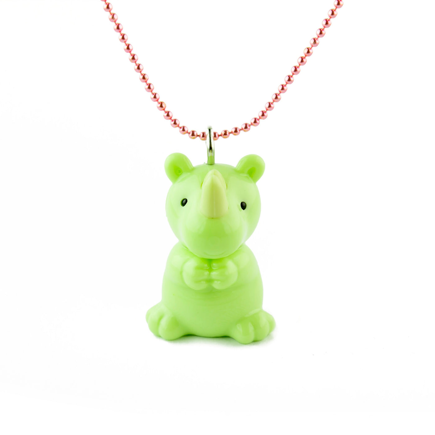 Pop Cutie halskæde, grønt næsehorn