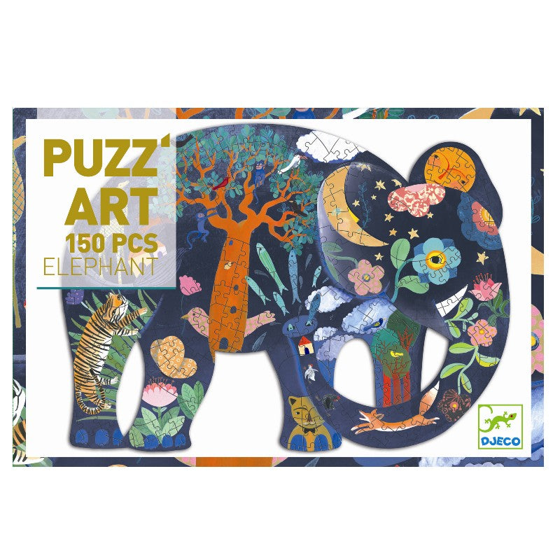 Djeco puzz'art puslespil, Elefant 150 brikker