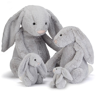 Jellycat bashful kanin, silver 51 cm