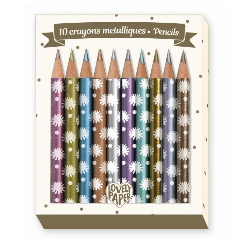 Djeco Lovely paper mini blyanter, metallic