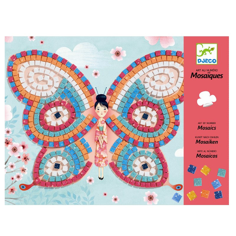 Djeco kreativ pakke, mosaikbilleder sommerfugle