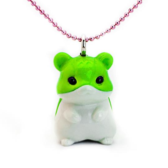 Pop Cutie halskæde, grøn hamster