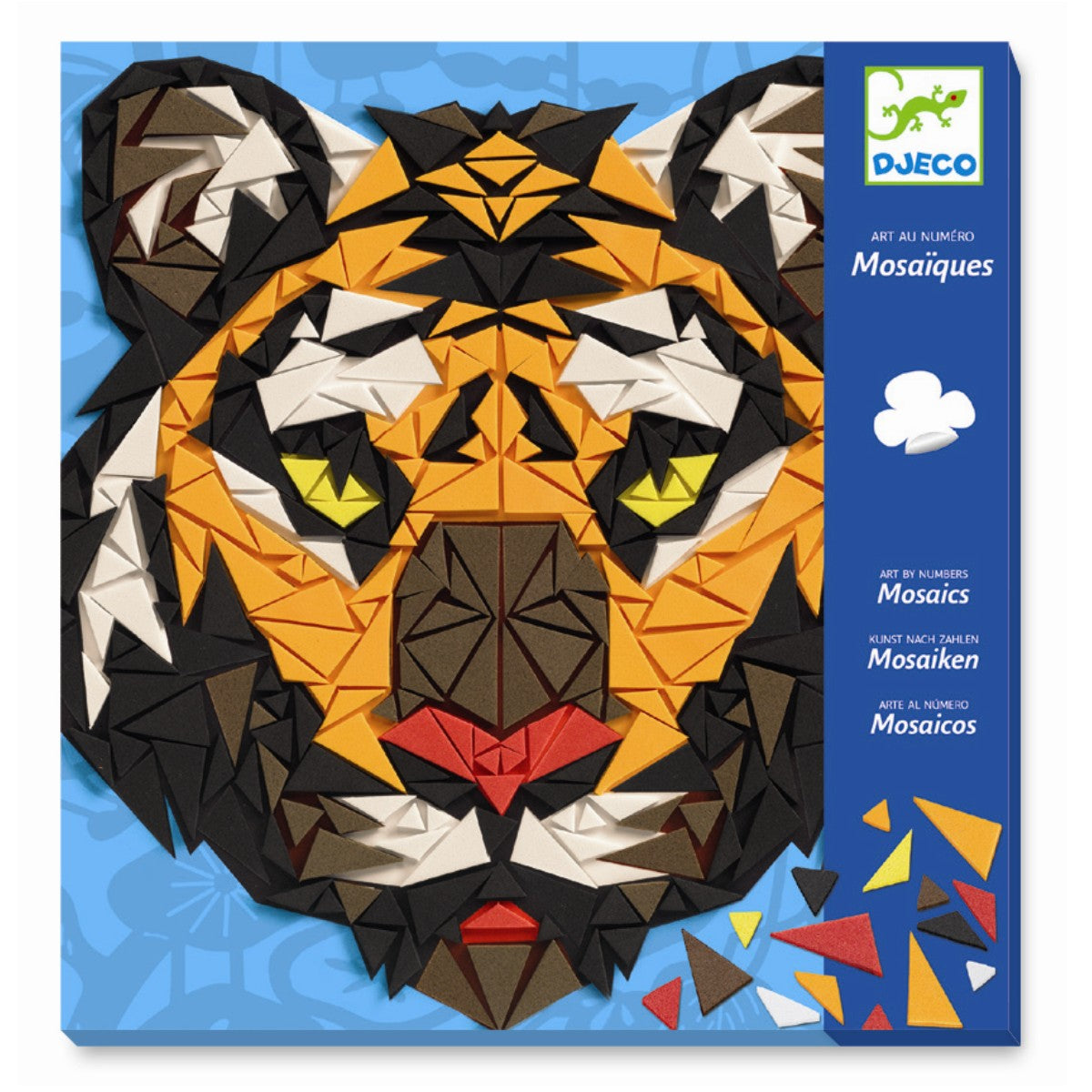 Djeco kreativ pakke, mosaikbilleder tiger