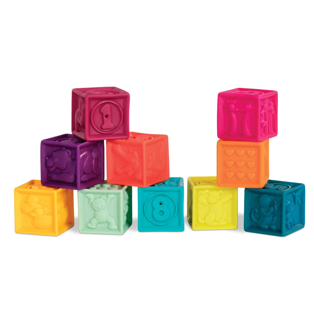 B Toys One Two, bløde klodser mint