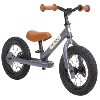 Trybike balancecykel, trehjulet + tohjulet antracit grå