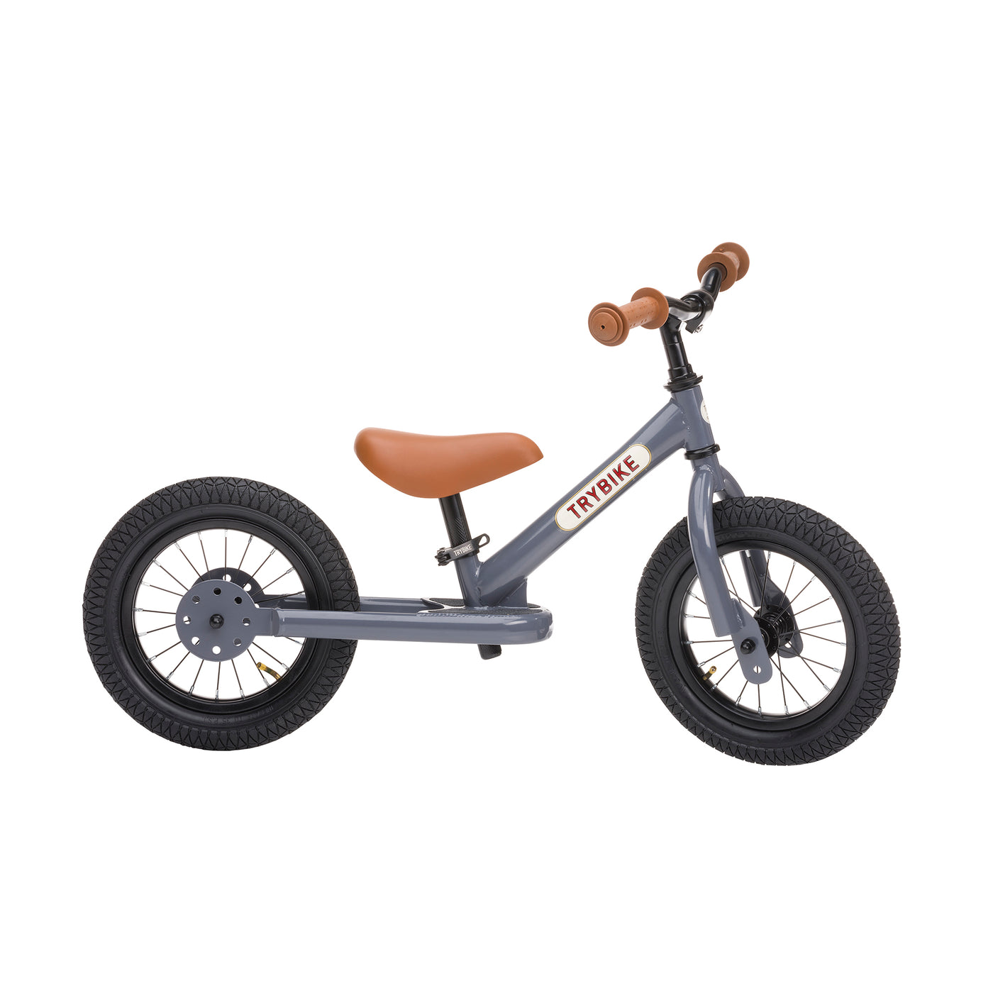 Trybike balancecykel, trehjulet + tohjulet antracit grå
