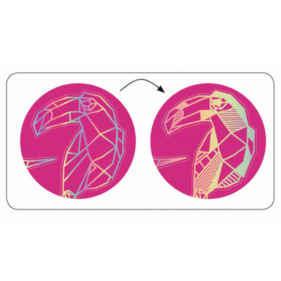 Djeco kreativ pakke, scratchkort-stickers pink diamant