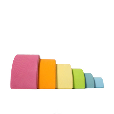 Regnbue, mellem pastel med 6 buer