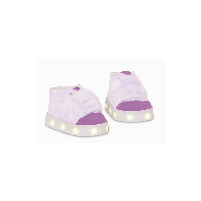 Our generation dukketilbehør sko med lys, Popping purple