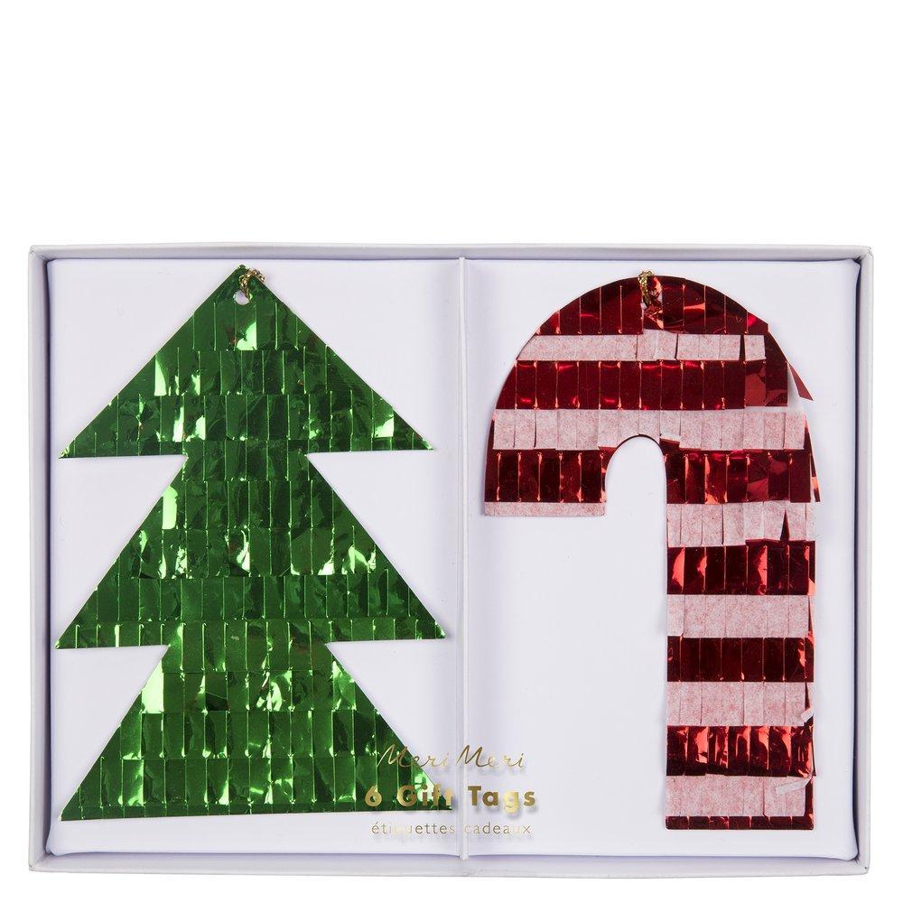 Meri Meri gavemærkater, julestok & grantræ