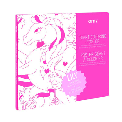 OMY poster fold-sammen, Lily unicorn