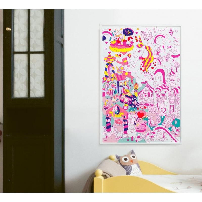 OMY poster fold-sammen, Lily unicorn