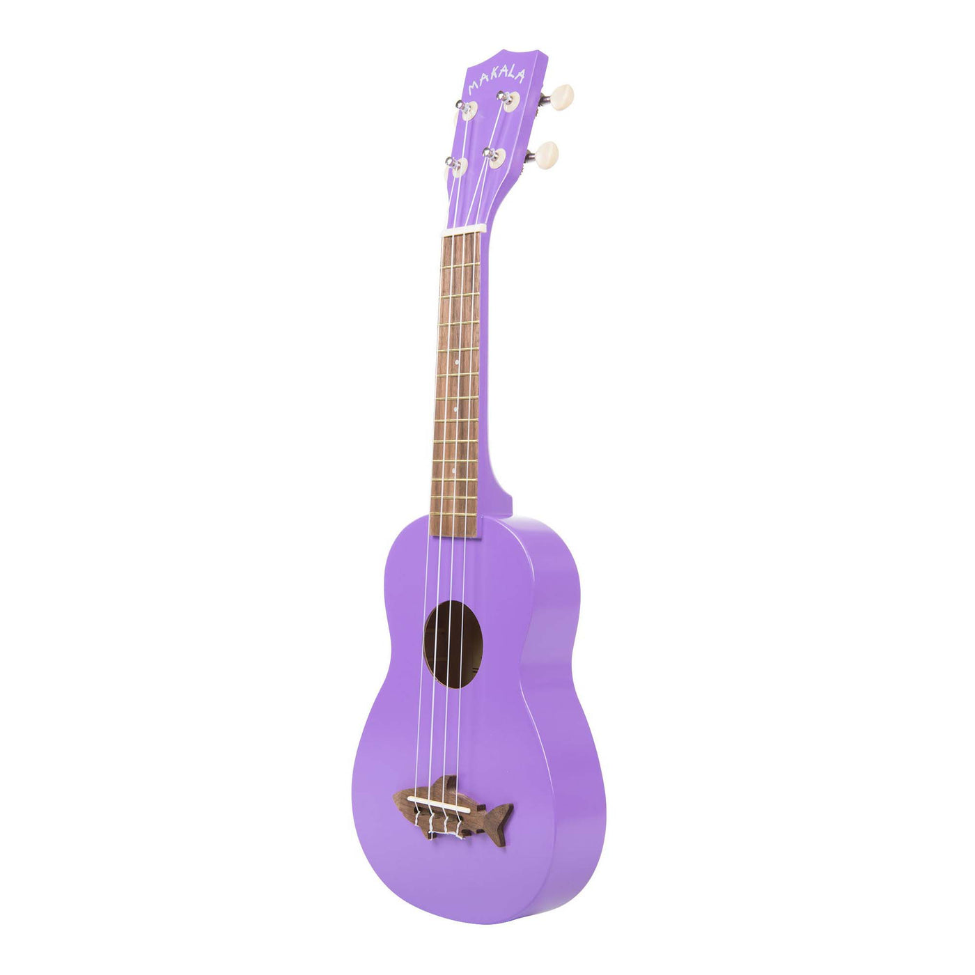 Makala ukulele, urchin lilla med haj