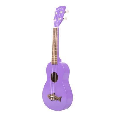 Makala ukulele, urchin lilla med haj