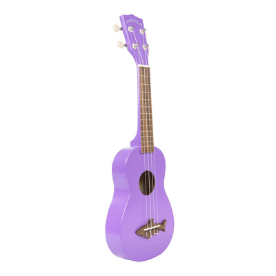 Makala ukulele, urchin lilla med haj