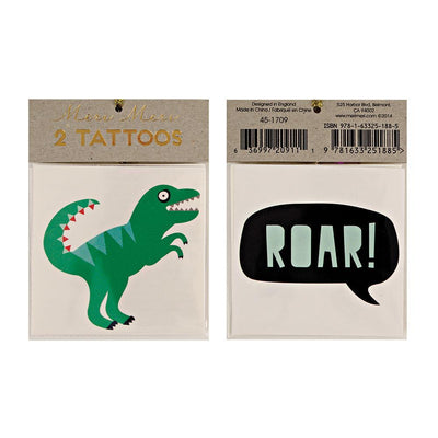 Meri Meri tattoos, dinosaurer Roar