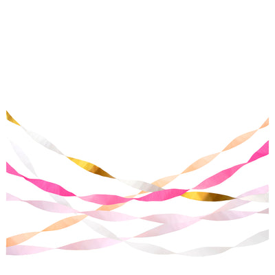 Crepe serpentiner, pink