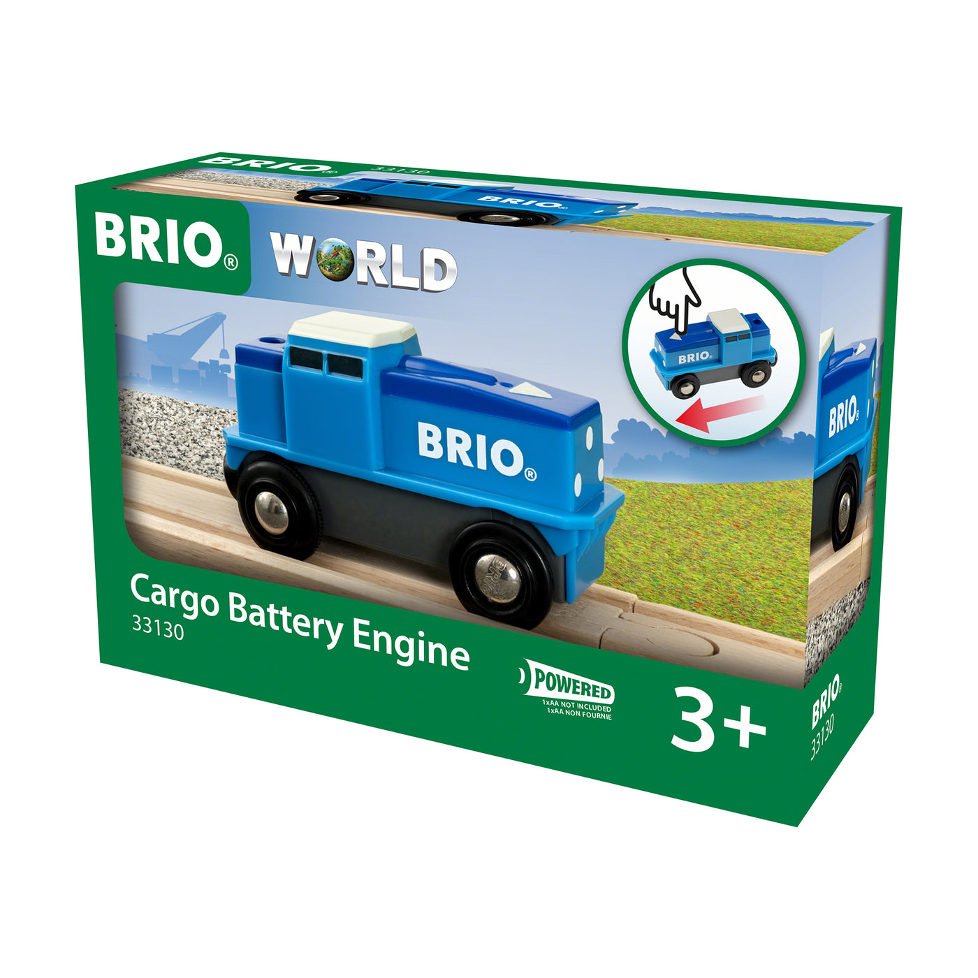 BRIO togbane, batteridrevet godstog