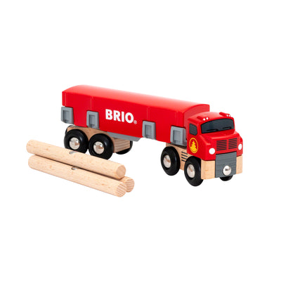 BRIO togbane, lastbil med tømmer