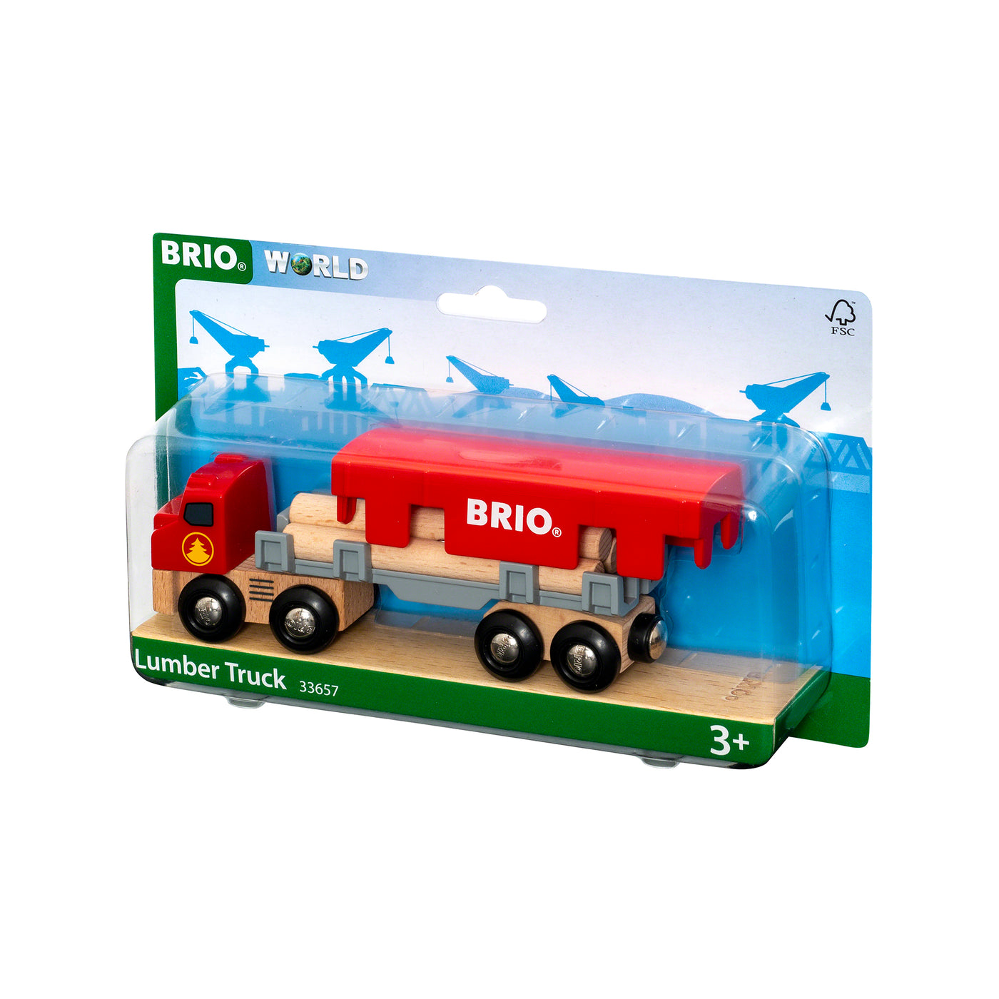 BRIO togbane, lastbil med tømmer