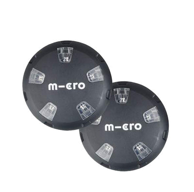 Mini Micro LED lys til løbehjul, sort