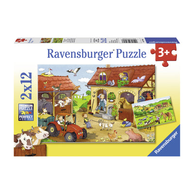 Ravensburger puslespil, 2x12 brikker Bondegård