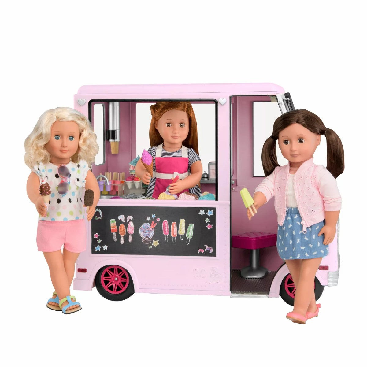 Our Generation Ice cream truck, lyserød