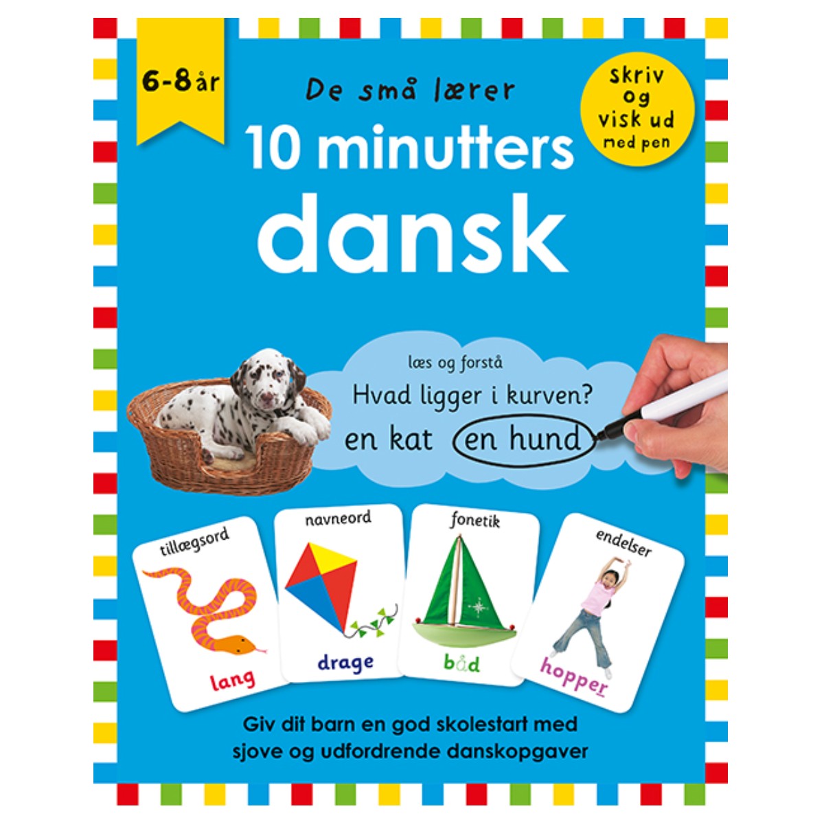Bog, De små lærer skriv og visk ud - 10 minutters dansk