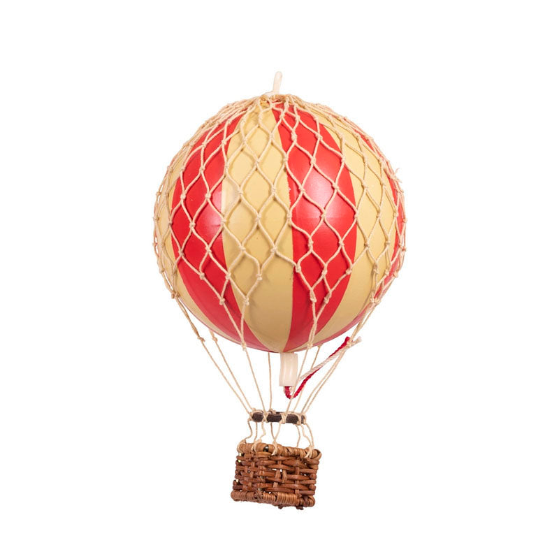 Luftballon dobbeltstribet, rød mellem 18 cm