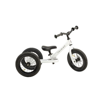 Trybike balancecykel, trehjulet + tohjulet, hvid