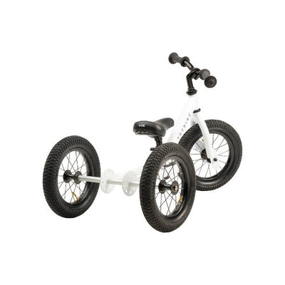 Trybike balancecykel, trehjulet + tohjulet, hvid