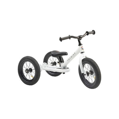 Trybike balancecykel, trehjulet + tohjulet, hvid