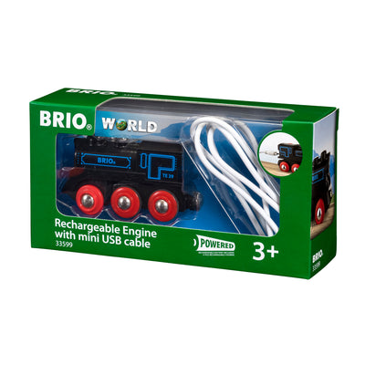 BRIO togbane, genopladeligt lokomotiv med USB