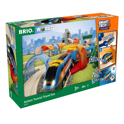 BRIO togbane, Action Tunnel Travel Set (Smart Tech Sound)
