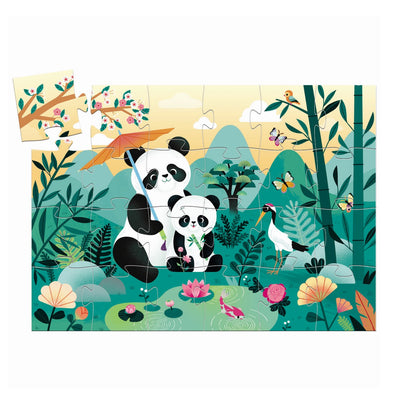 Silhuet puslespil, Panda 24 brikker