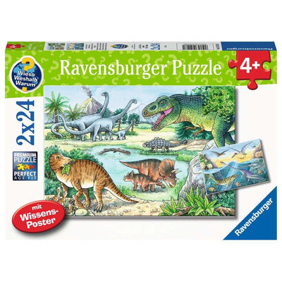 Ravensburger puslespil, Dinosaurer ved vand 2x24