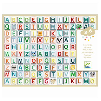 Djeco puf klistermærker, alfabet