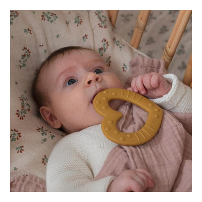 BIBS bidering heart, mustard