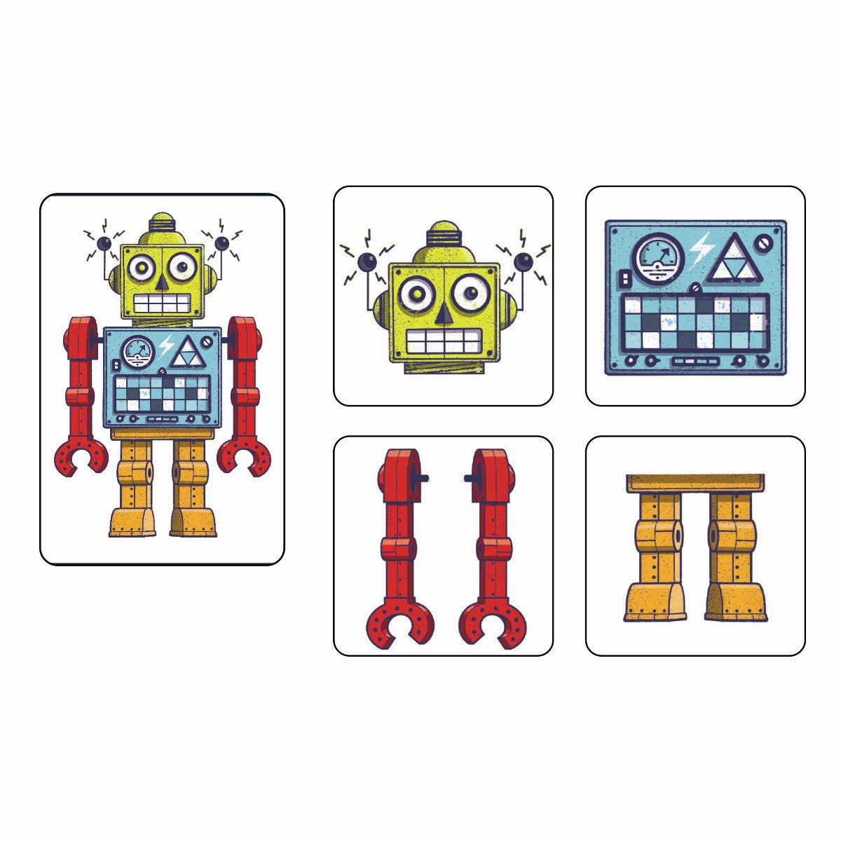 Djeco kortspil, Robots